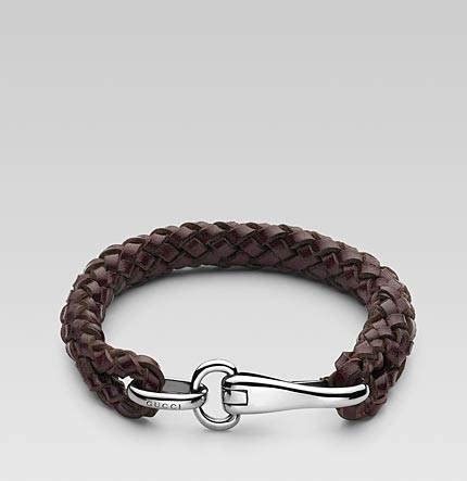 bracciale uomo pelle gucci|gucci bracciali in argento.